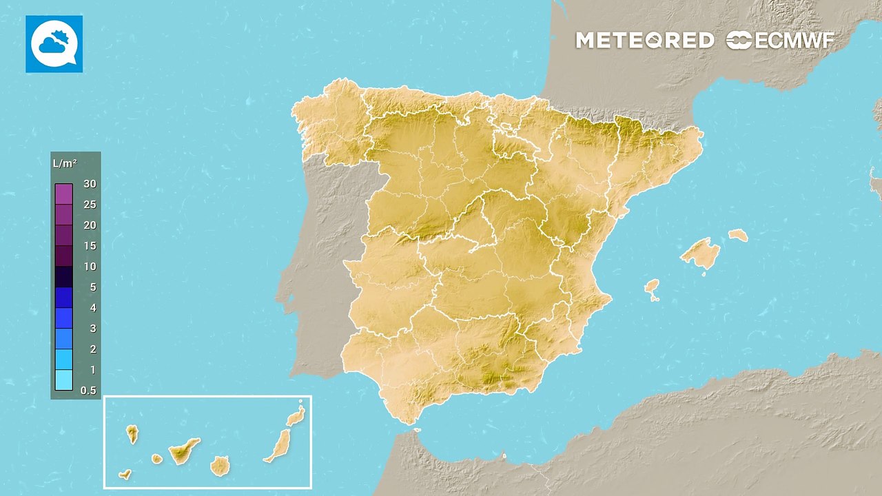 Episodio persistente de lluvias intensas en el Mediterráneo