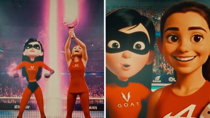 Claudia Fernández, la 'Niña Maravilla' del pádel, presenta su nuevo logo de súper heroína