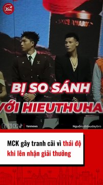 MCK gây tranh cãi vi phát biểu khi nhận giải