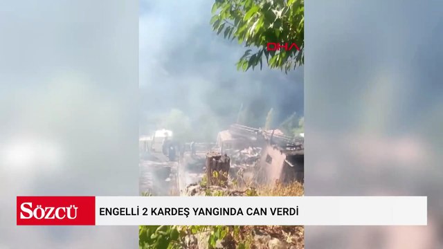 Engelli 2 kardeş yangında can verdi