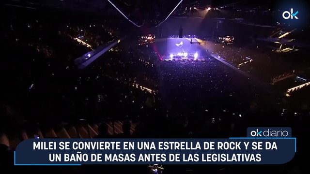 Milei se convierte en una estrella de rock y se da un baño de masas antes de las legislativas