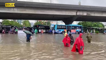 Hanoi flooded again as storm season brings more rain to Vietnam's north