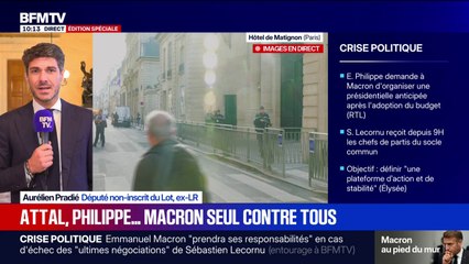 Aurélien Pradié (député non-inscrit du Lot): "La démission du président de la République, quelque soit l'avis très négatif que j'ai sur Emmanuel Macron, aura des conséquences extrêmement graves"