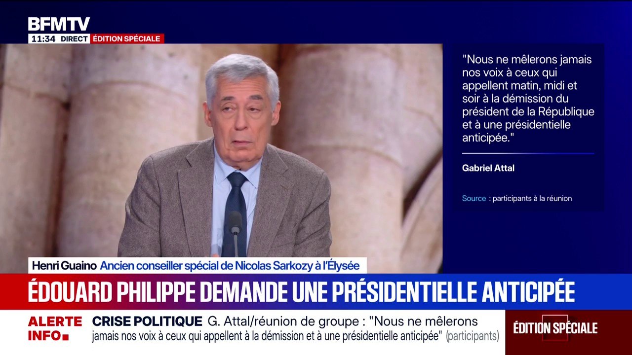 Présidentielle anticipée: "Une proposition irresponsable et inconséquente", pour Henri Guaino, ancien conseiller spécial de Nicolas Sarkozy à l'Élysée