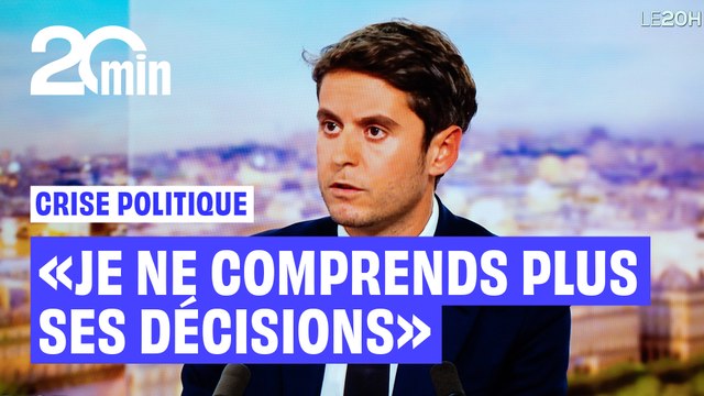 Crise politique : Gabriel Attal « ne comprend plus les décisions » d'Emmanuel Macron