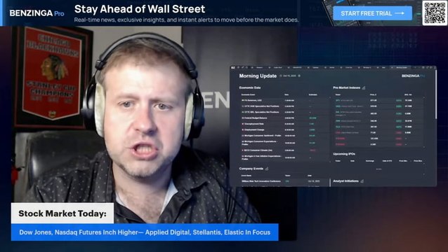 Stock Market Today, Oct 10: Dow Jones, Nasdaq Futures Inch Higher— Applied Digital, Stellantis, Elastic In Focus