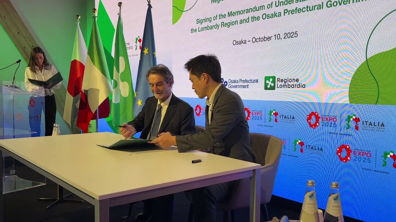 Lombardia a Expo Osaka, firmato accordo per gli scambi commerciali