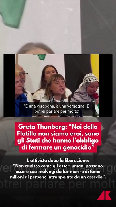 Greta Thunberg ad Atene dopo la detenzione in Israele: “A Gaza è in corso un genocidio, nessuno potrà dire che non sapeva”