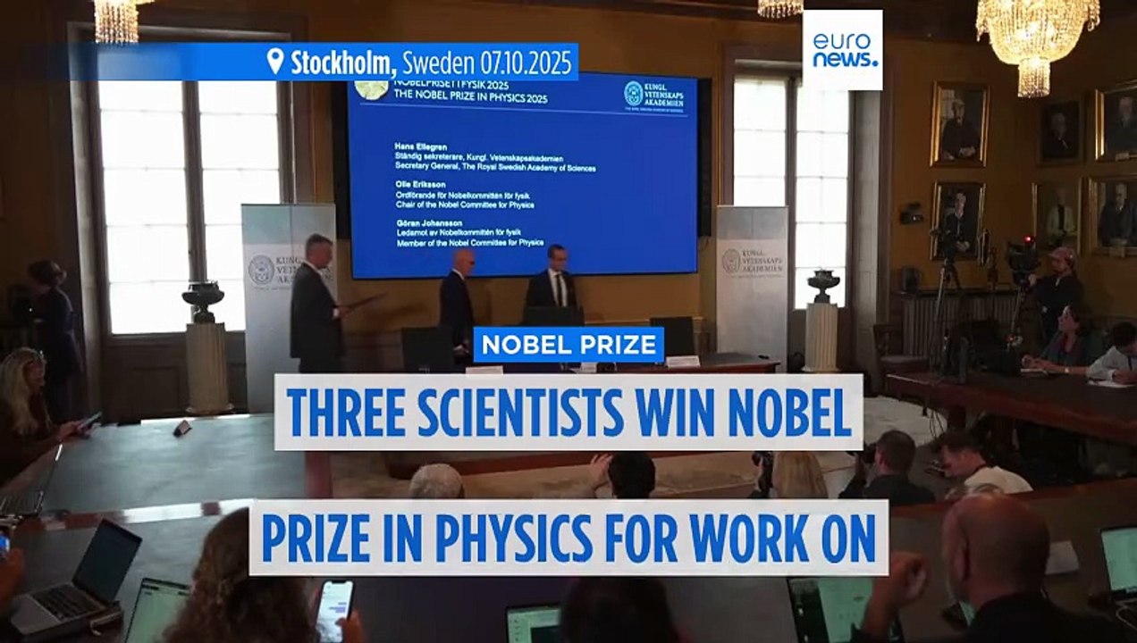 Three US-based scientists win Nobel Prize in physics for work on quantum mechanics