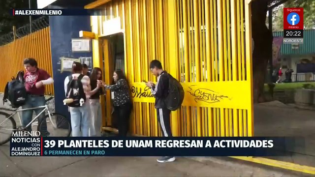 UNAM retoma actividades en 39 planteles; 6 siguen en paro por amenazas