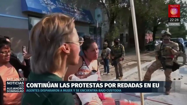 Protestas en EU tras redadas; mujer herida queda bajo custodia de Inmigración