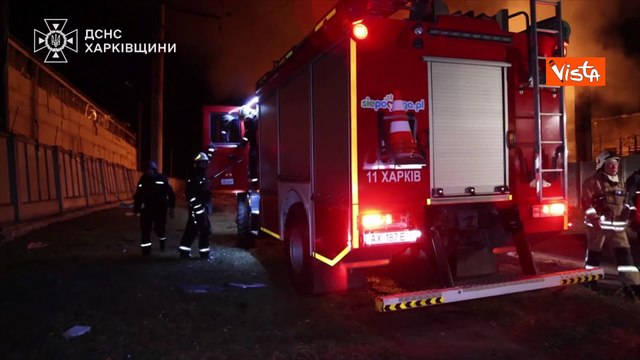 Guerra Ucraina, attacco di droni russi provoca un vasto incendio a Kharkiv