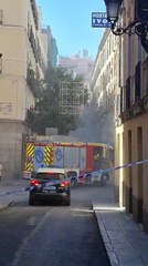 Un testigo graba los instantes posteriores al desplomo en Madrid