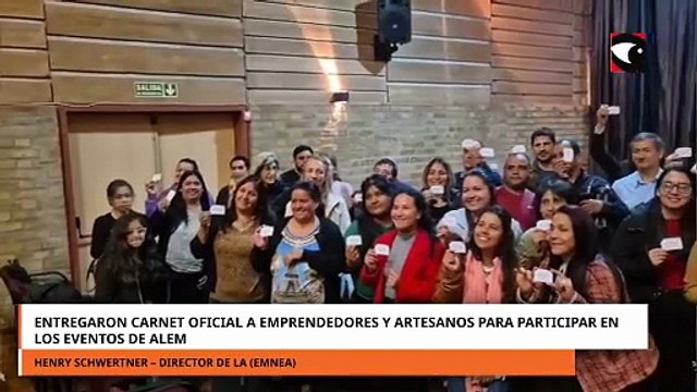 “Impulsa tu Feria”_ participantes recibieron su carnet oficial para eventos en Alem.mp4