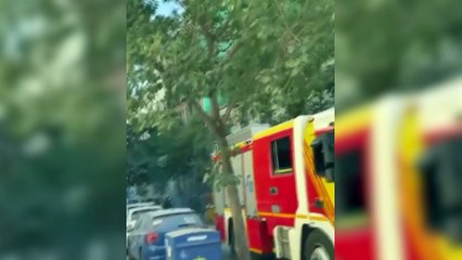 Se derrumbó un edificio en obra en Madrid