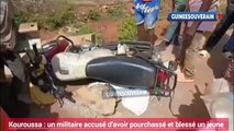 Urgent (Komonida) : un militaire pourchasse un motard et le fait tomber dans un caniveau