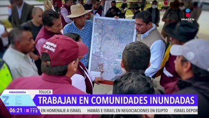 La Comisión del Agua del Estado de México realiza trabajos en comunidades inundadas