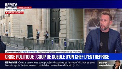 "On est dirigés par des incapables et immatures", estime Julien Leclerq, chef d'entreprise