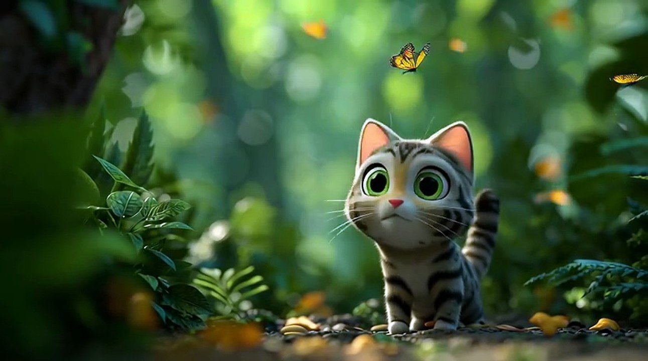 cat in froest