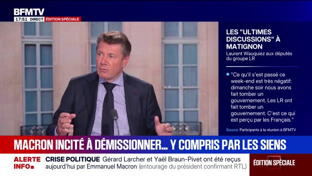 Christian Estrosi, vice-président d'Horizons, appelle Emmanuel Macron à démissionner