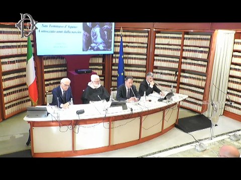Roma - San Tommaso d'Aquino - A ottocento anni dalla nascita - Saluti di Fontana (07.10.25)