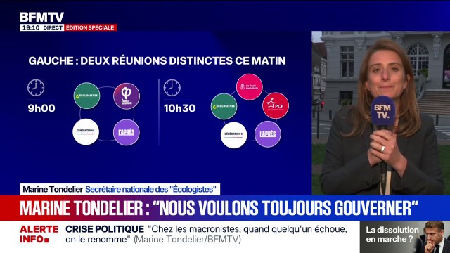 Crise politique: J'ai la sensation que nous n'avons jamais été aussi proches d'être nommés à Matignon , affirme Marine Tondelier, secrétaire nationale des Écologistes