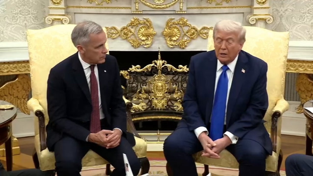Trump calls Democrats ‘insurrectionists’ during meeting with Canadian Prime Minister Carney