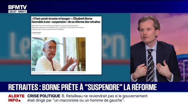 Guillaume Larrivé trouve lamentable le fait qu'Elisabeth Borne soit favorable à une suspension de la réforme des retraites