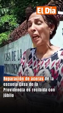 Reparación de aceras de la escuela Casa de la Providencia es recibida con júbilo