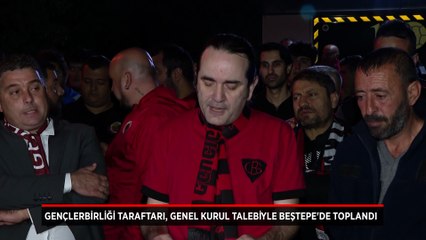 Gençlerbirliği taraftarı, genel kurul talebiyle Beştepe'de toplandı