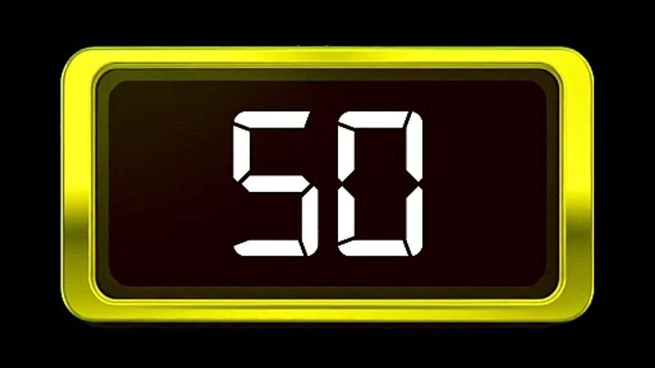 Timer 50 seconds / Relógio Regressivo - Dígito Branco