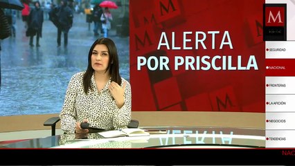 Huracán 'Priscilla' podría intensificarse a categoría 3 en las próximas horas: SMN