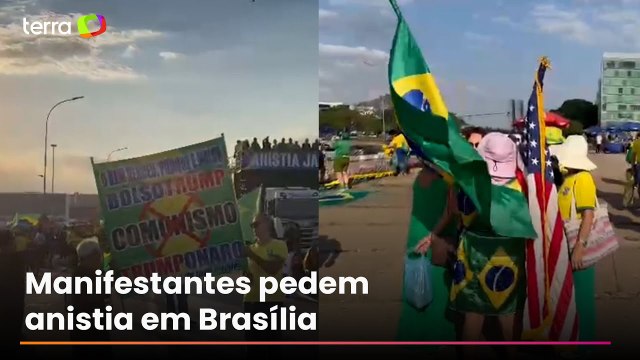 Com presença de Michelle e Malafaia, bolsonaristas fazem ato pedindo anistia em Brasília