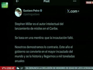 Presidente Petro afirmó que Stephen Miller es el autor de los ataques con misiles en el Caribe