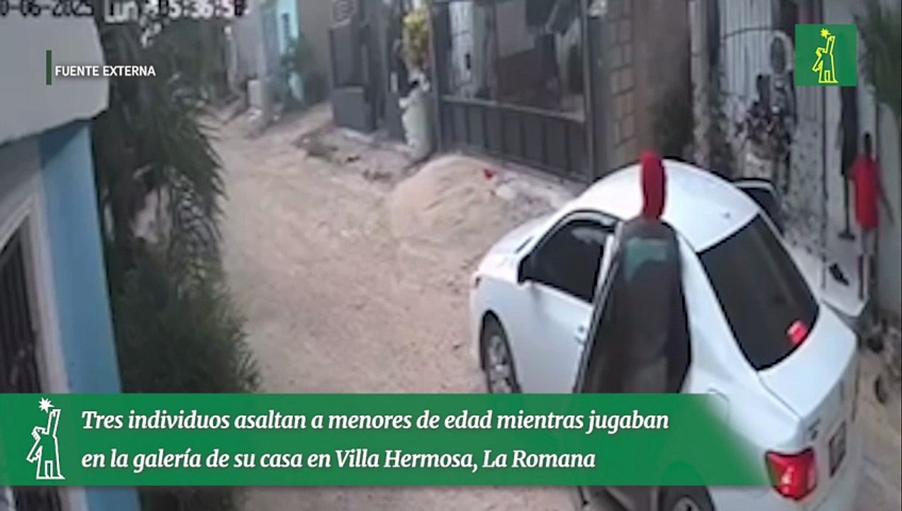 Tres individuos asaltan a menores de edad mientras jugaban en la galería de su casa en Villa Hermosa, La Romana