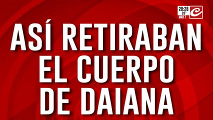 Así retiraban el cuerpo de Daiana