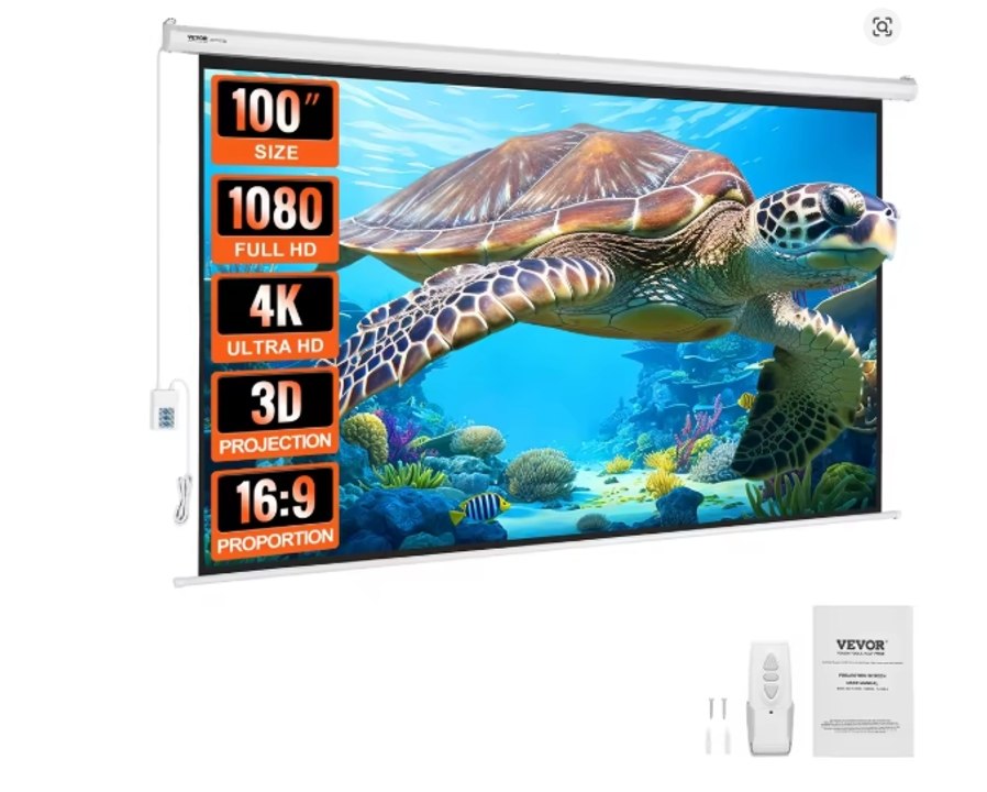 Automatic Pull Down HD Beamer Projector Screens 120 Inch