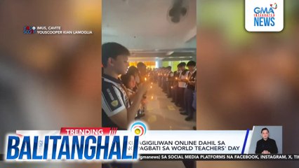 Grade 12 students, kinagigiliwan online dahil sa kakaibang paraan ng pagbati sa World Teacher's Day | Balitanghali