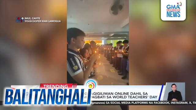 Grade 12 students, kinagigiliwan online dahil sa kakaibang paraan ng pagbati sa World Teacher's Day | Balitanghali