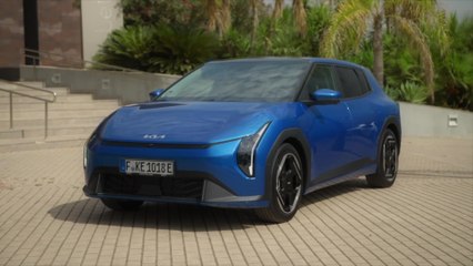 Kia EV4 Hatchback 81.4kWh Design Preview in Blue Flame