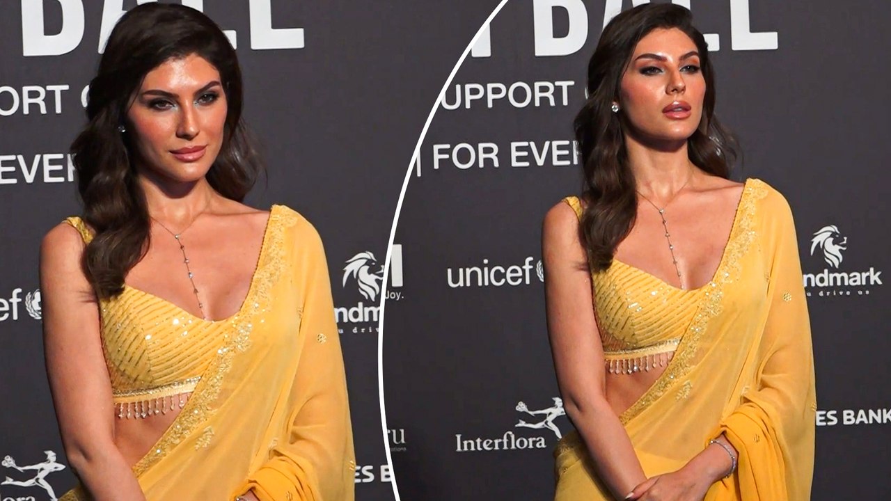 Elnaaz Norouzi's Stunning Saree Look Turns Heads At The Mash Ball 2025 Event