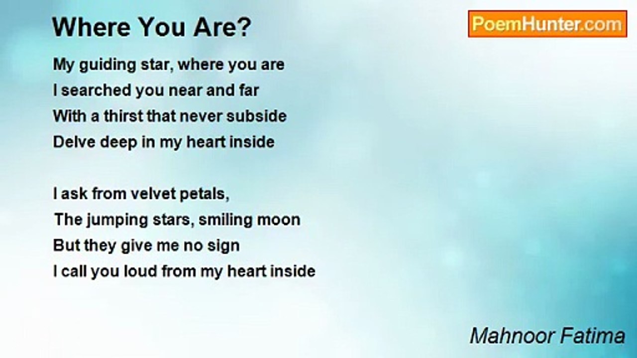 Mahnoor Fatima - Where You Are?