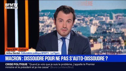 ÉDITO - "Emmanuel Macron n'a plus le choix, il doit dissoudre s'il veut éviter de s'auto-dissoudre"