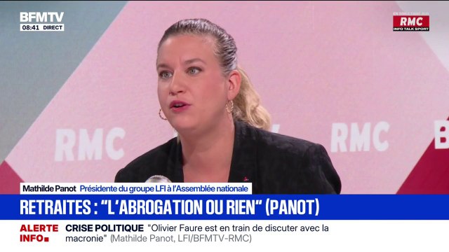 La seule manière pour Olivier Faure d'être nommé Premier ministre, c'est de se contenter des miettes d'un pouvoir qui est en décomposition , estime Mathilde Panot