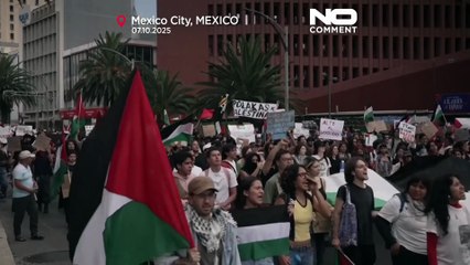 Hundreds march in Mexico City calling for an end to the war in Gaza