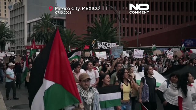 المئات يتظاهرون في مكسيكو سيتي للمطالبة بإنهاء الحرب في غزة