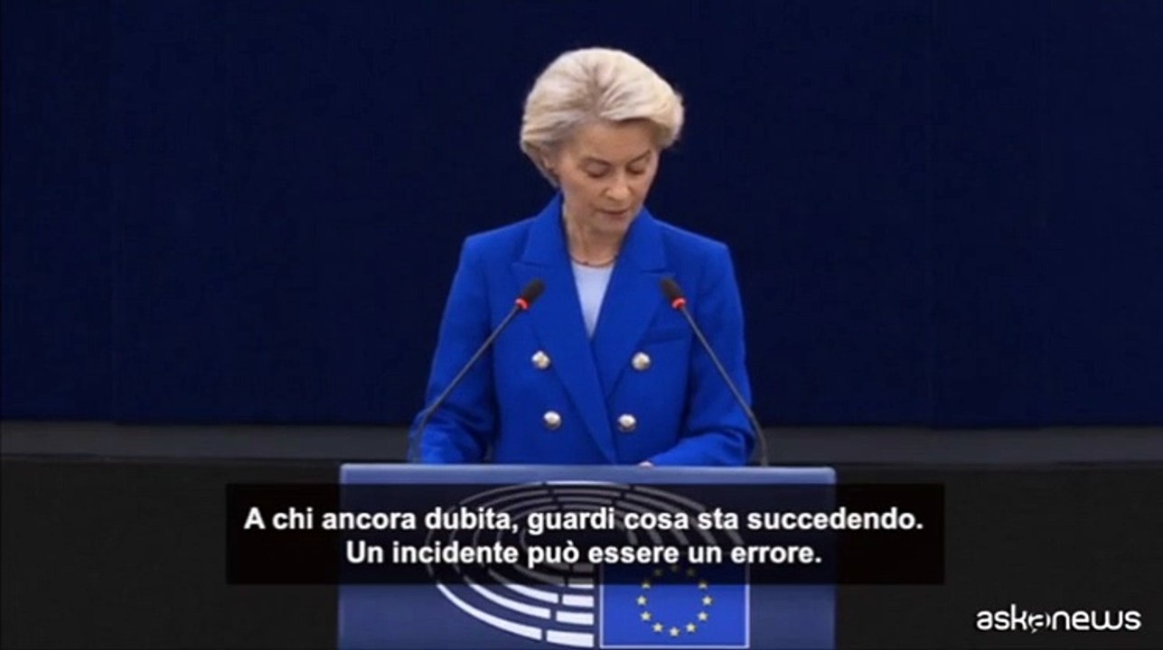 Von der Leyen: l'Ue "deve rispondere" a guerra ibrida della Russia