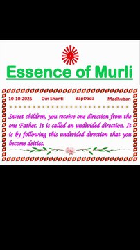 🇲🇰 Essence of Murli 10 October 2025 English in Male Voice| #brahmakumaris #madhuban #shantivan