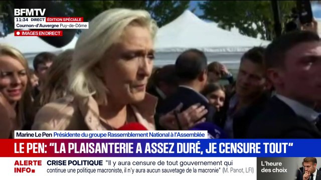 Marine Le Pen dit se réjouir d'une possible suspension de la réforme des retraites
