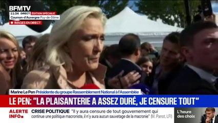 Marine Le Pen dit "se réjouir" d'une possible suspension de la réforme des retraites